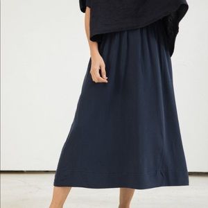 Elizabeth Suzann Bel Skirt in Navy Silk size S reg